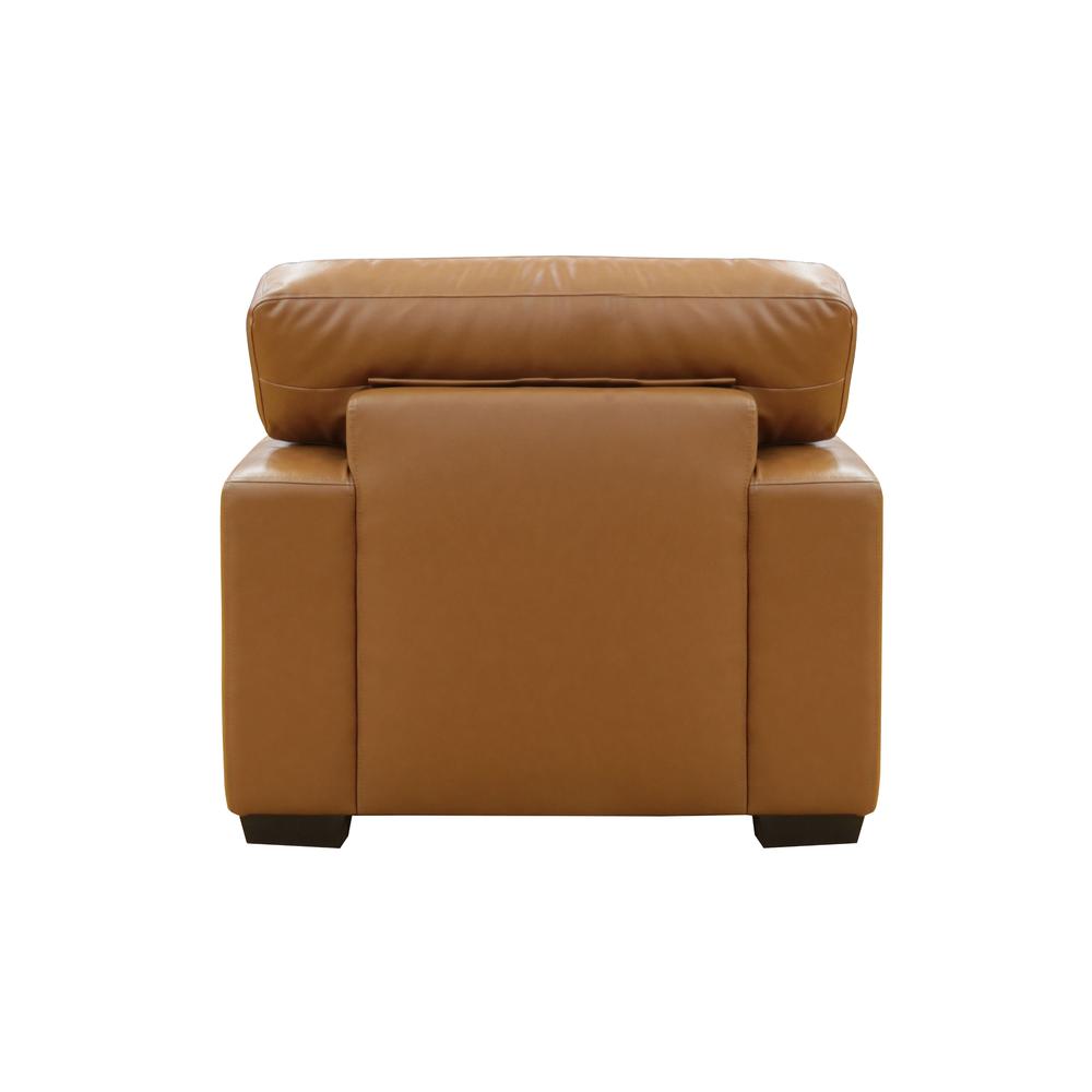 Edea 41 in. Tan Leather Match Armchair. Picture 4