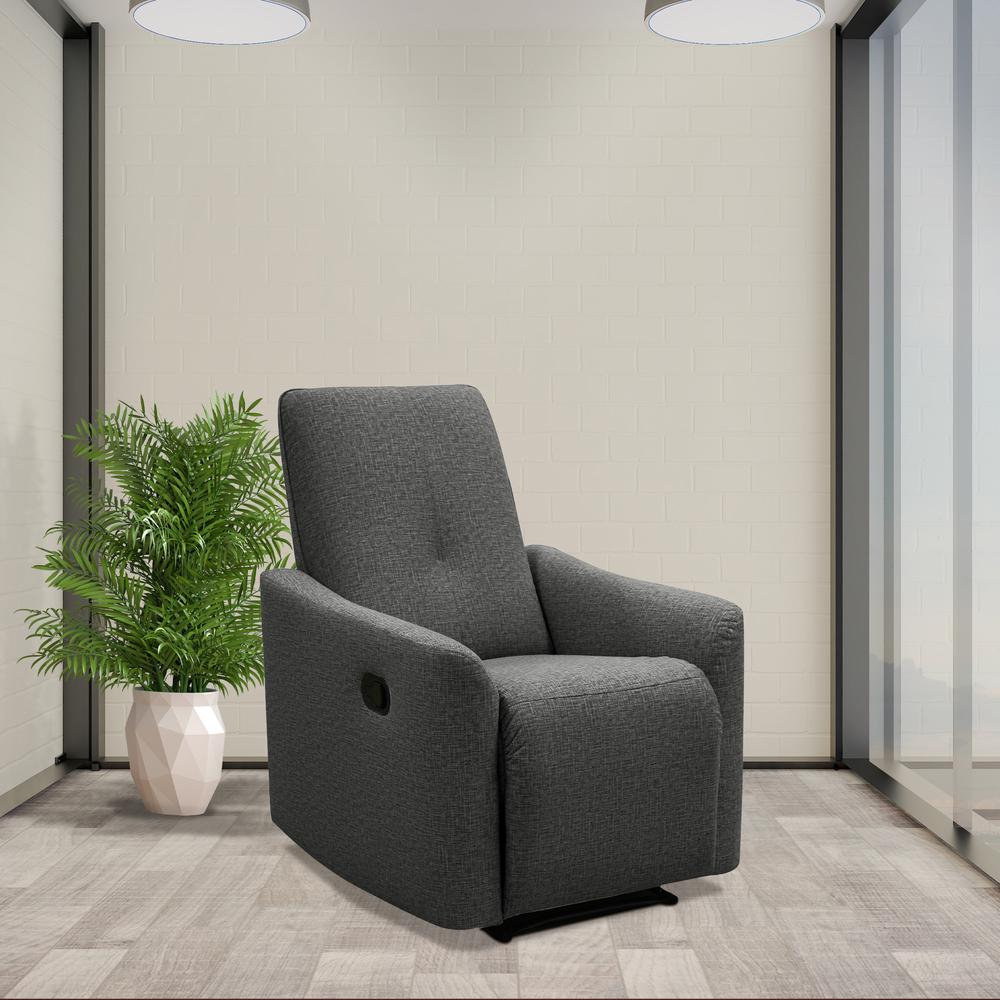 Leonis 29in. Dark Grey Manual Recliner Chair. Picture 8