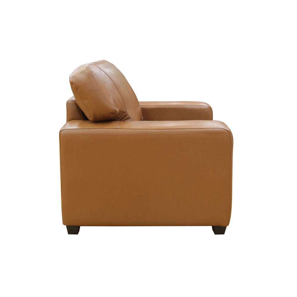 Edea 41 in. Tan Leather Match Armchair. Picture 6