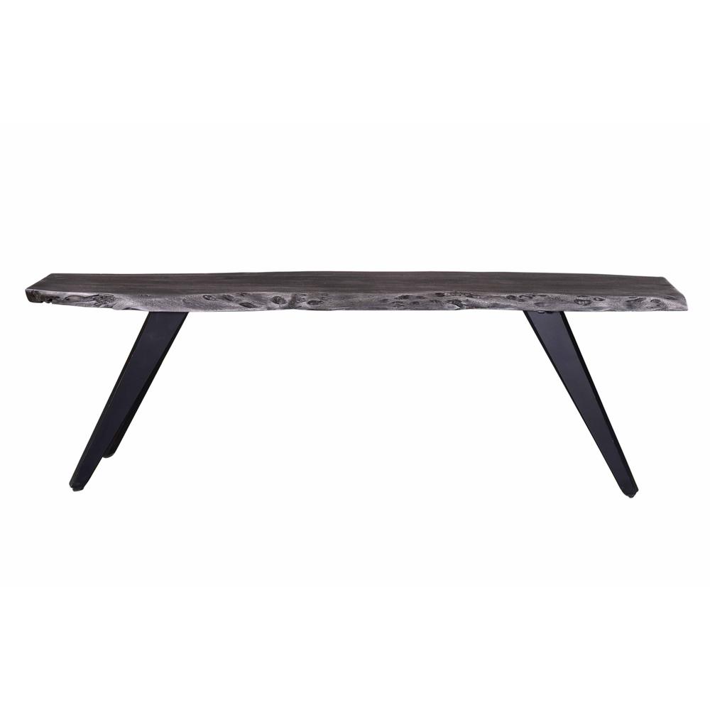Radiance 60 in. Acacia Wood and Metal Backless Dining Bench. Picture 1