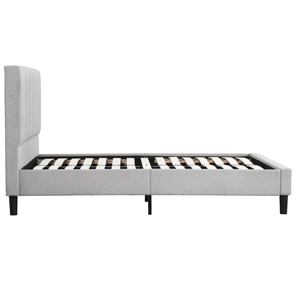 Harper Full Grey Upholstered Tufted Platform Bed. Picture 3
