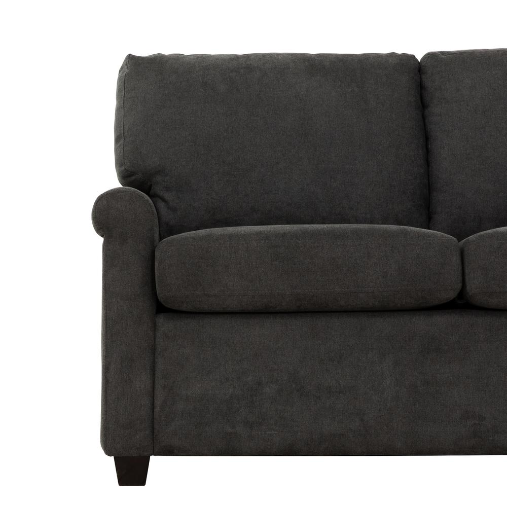 Argentum Dark Grey 54 in. Convertible Twin Sleeper Sofa with USB Ports. Picture 7