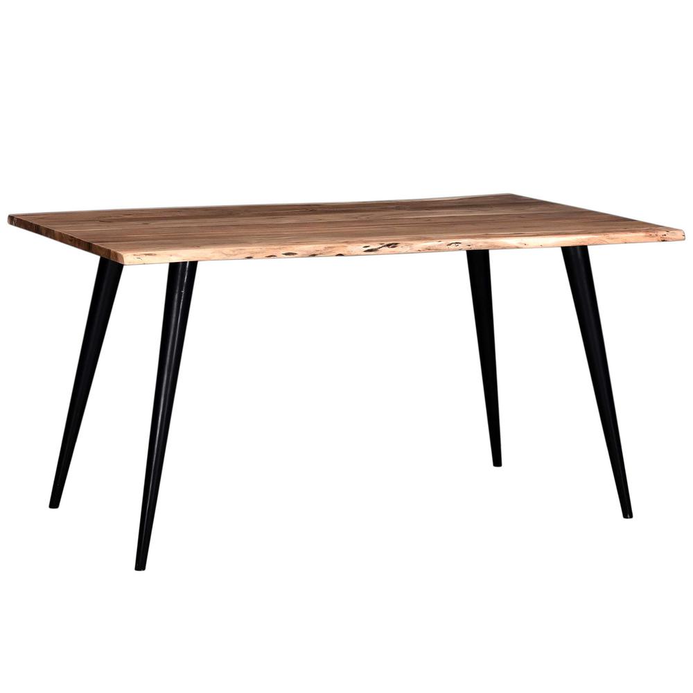 Eclipse 58 in. Acacia Wood and Metal Dining Table. Picture 2