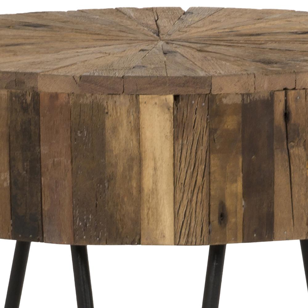 Tranquil 22 in. Round Reclaimed Wood End Table. Picture 4