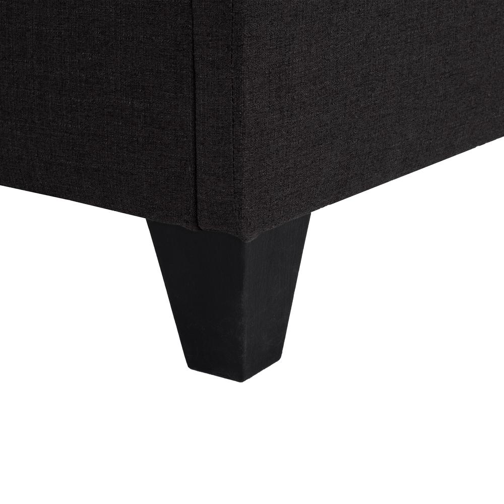 Aerith Dark Grey Upholstered Platform Bed Frame, Twin XL. Picture 5