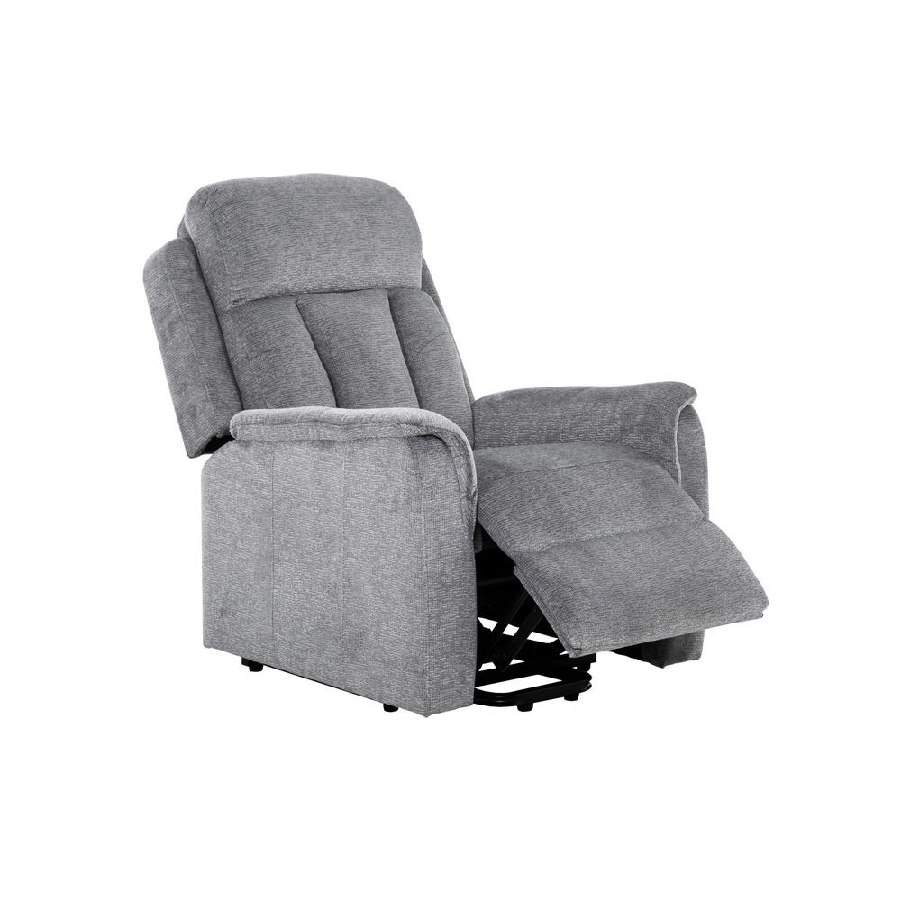 Balthier 32 in. Grey Suede Rocker Recliner Chair. Picture 4