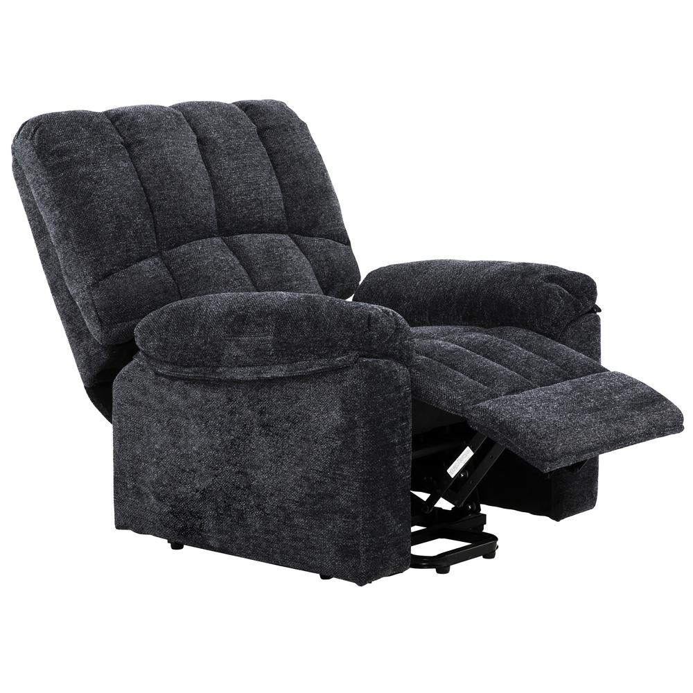Circuit 36 in. Black Glider Recliner. Picture 4