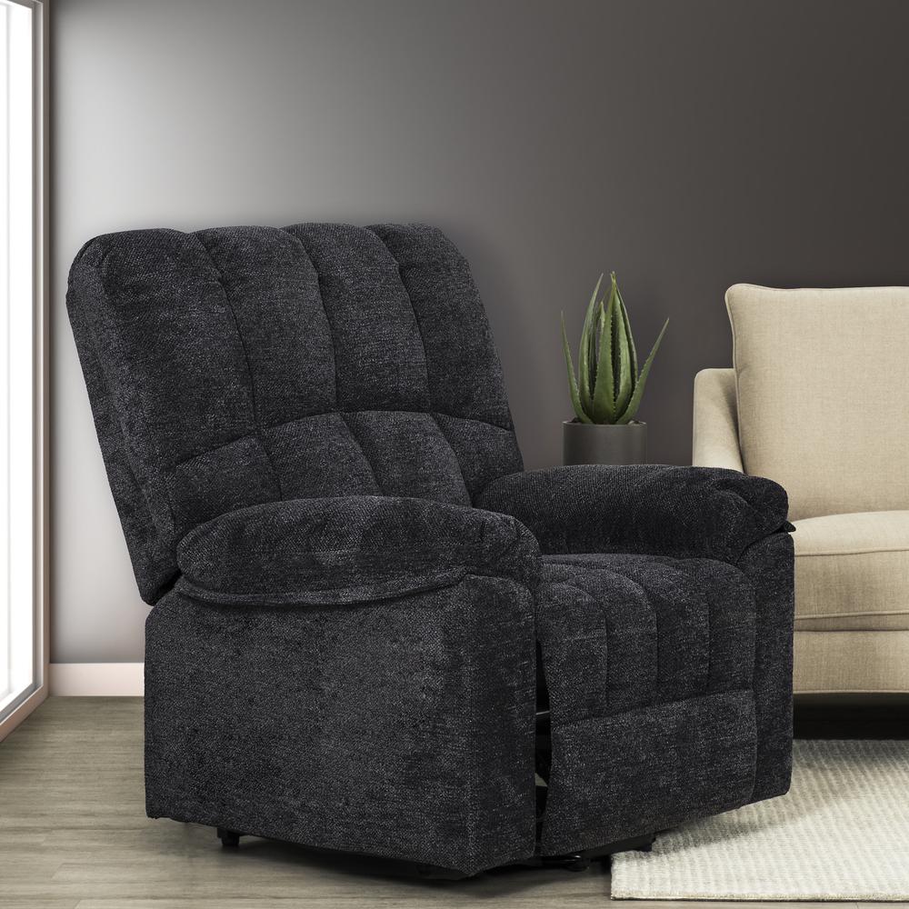 Circuit 36 in. Black Glider Recliner. Picture 9
