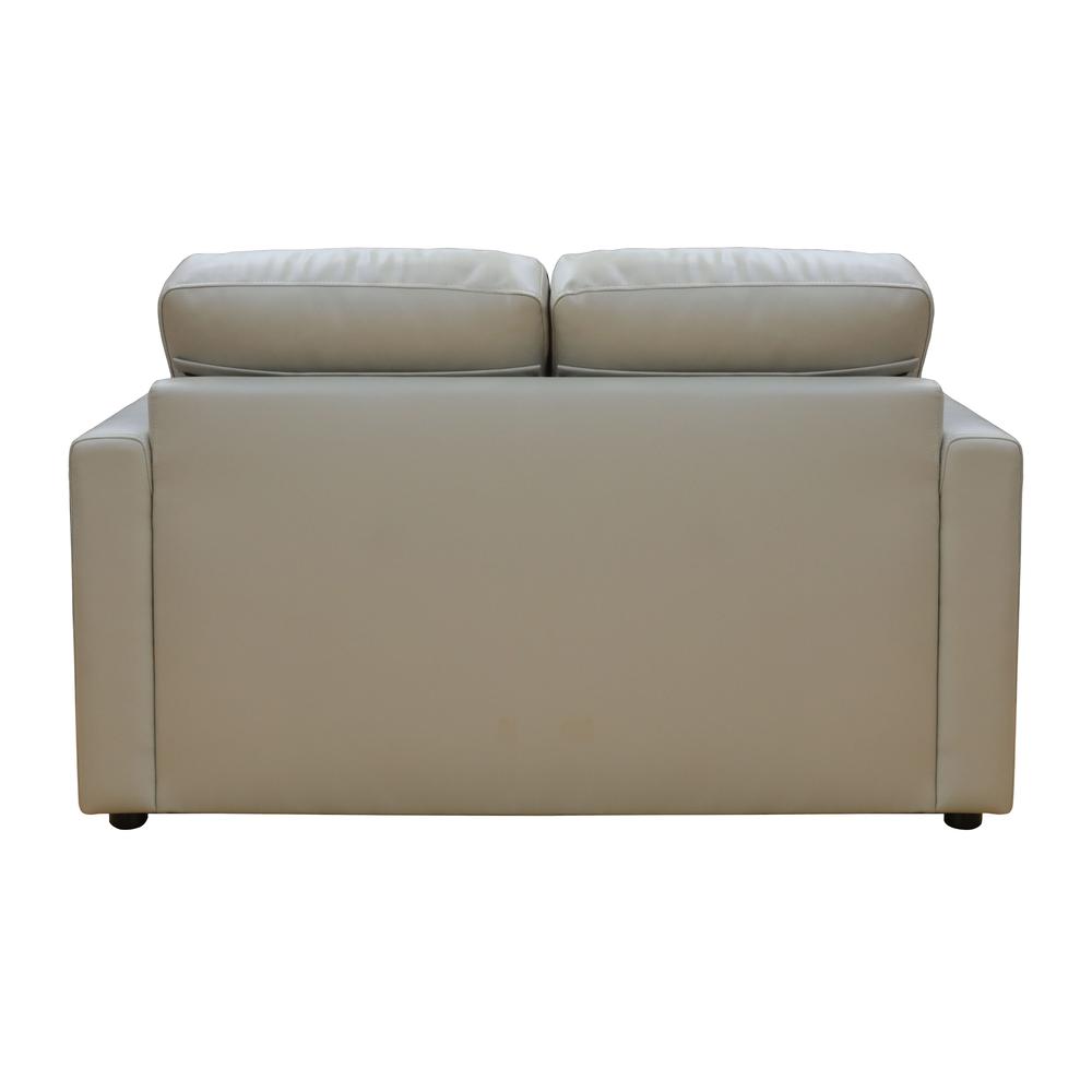 Luneth 57 in. Taupe Leather Match 2-Seater Loveseat. Picture 3