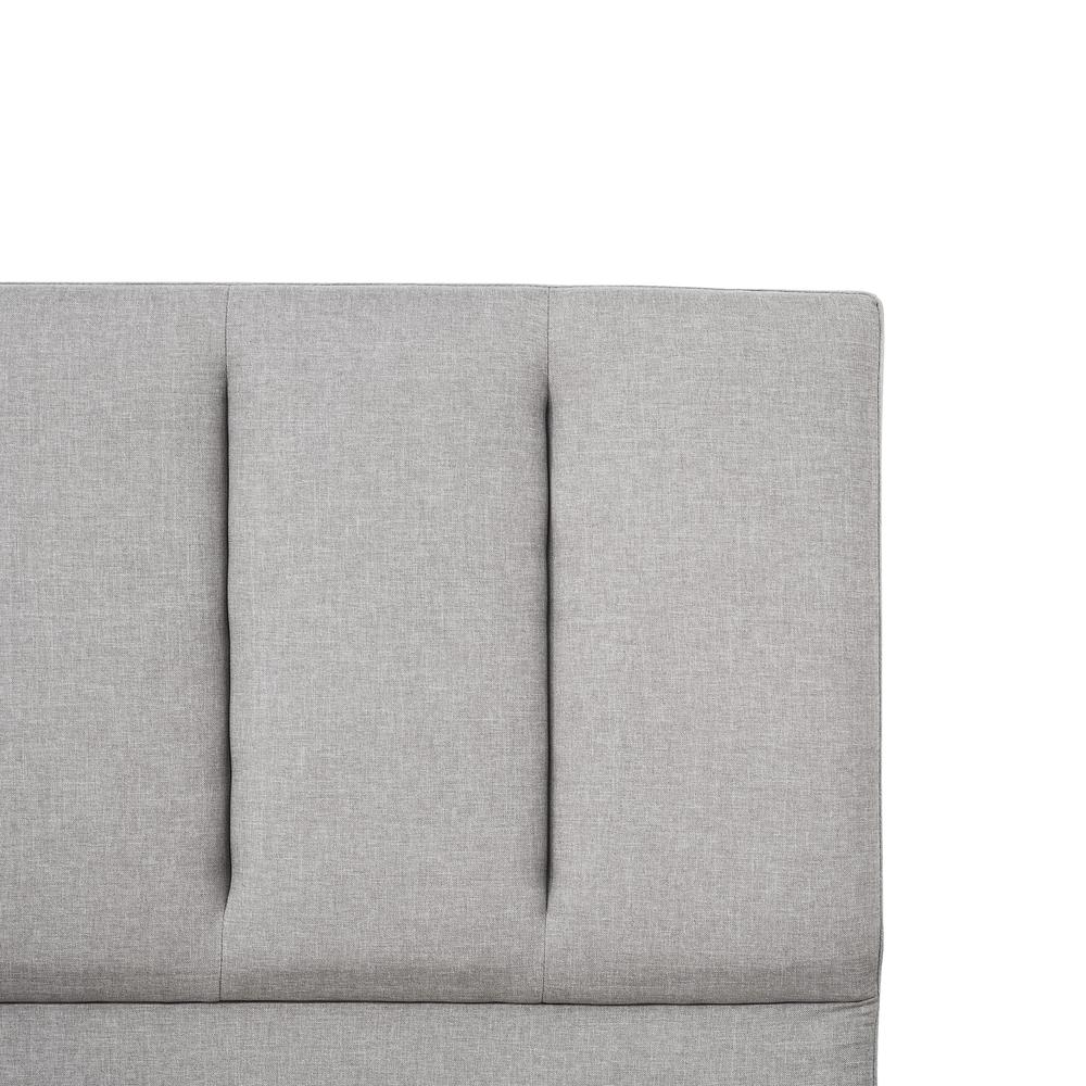 Harper Full Grey Upholstered Tufted Platform Bed. Picture 5