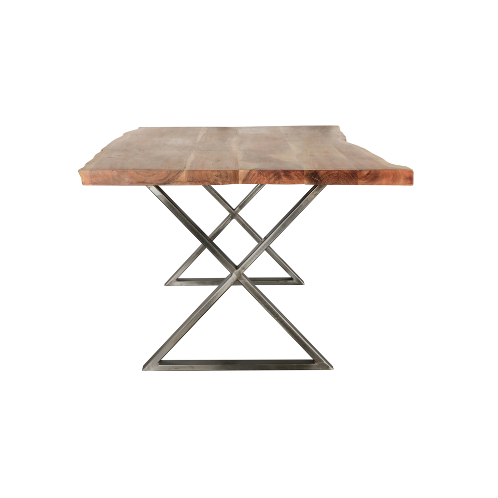 Mirage 82 in. Acacia Wood and Metal Dining Table. Picture 3