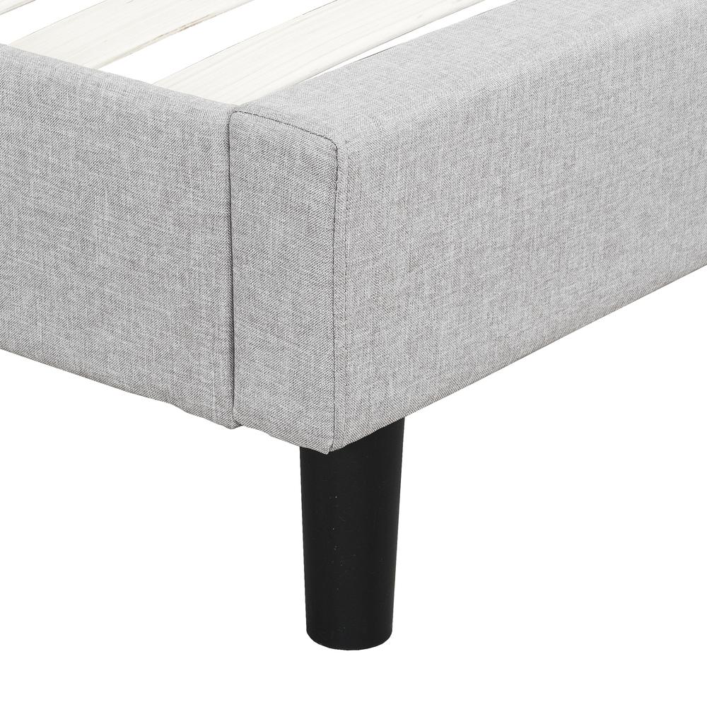 Harper Full Grey Upholstered Tufted Platform Bed. Picture 6