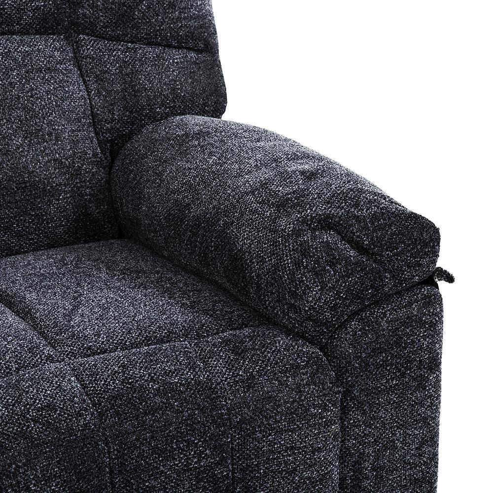 Circuit 36 in. Black Glider Recliner. Picture 6