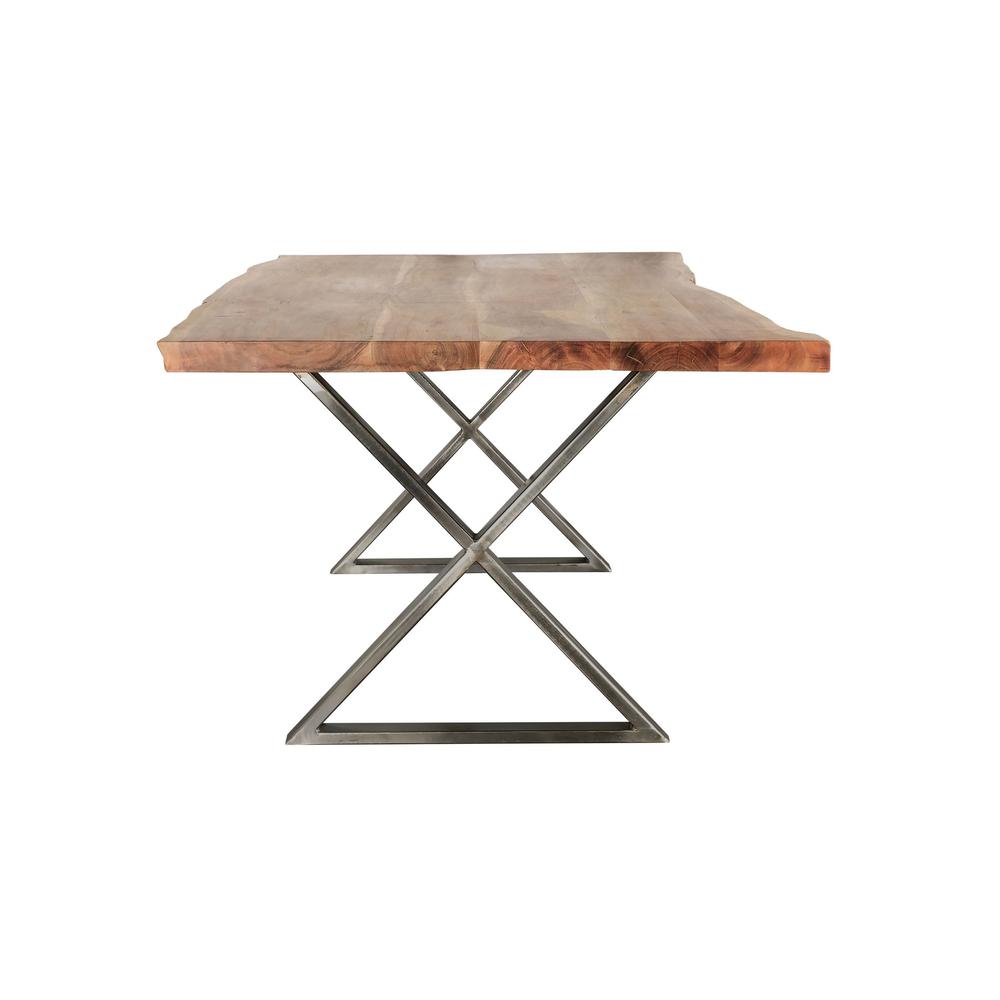 Serenity 70 in. Acacia Wood and Metal Dining Table. Picture 3