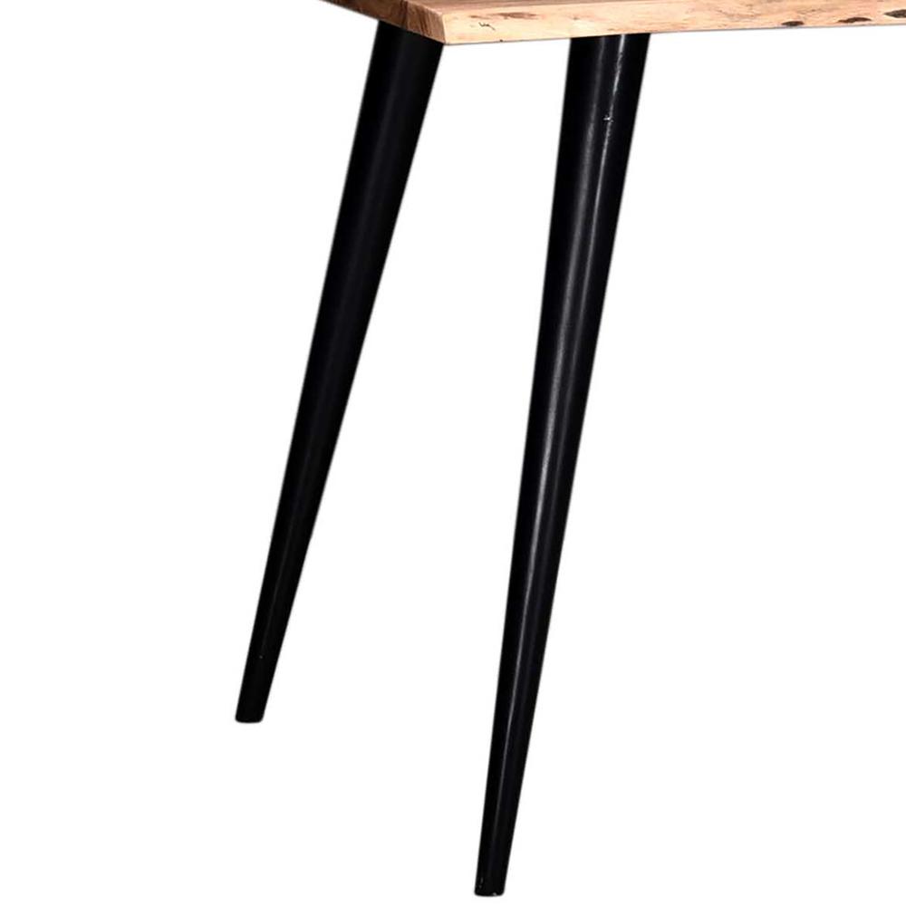Eclipse 58 in. Acacia Wood and Metal Dining Table. Picture 4