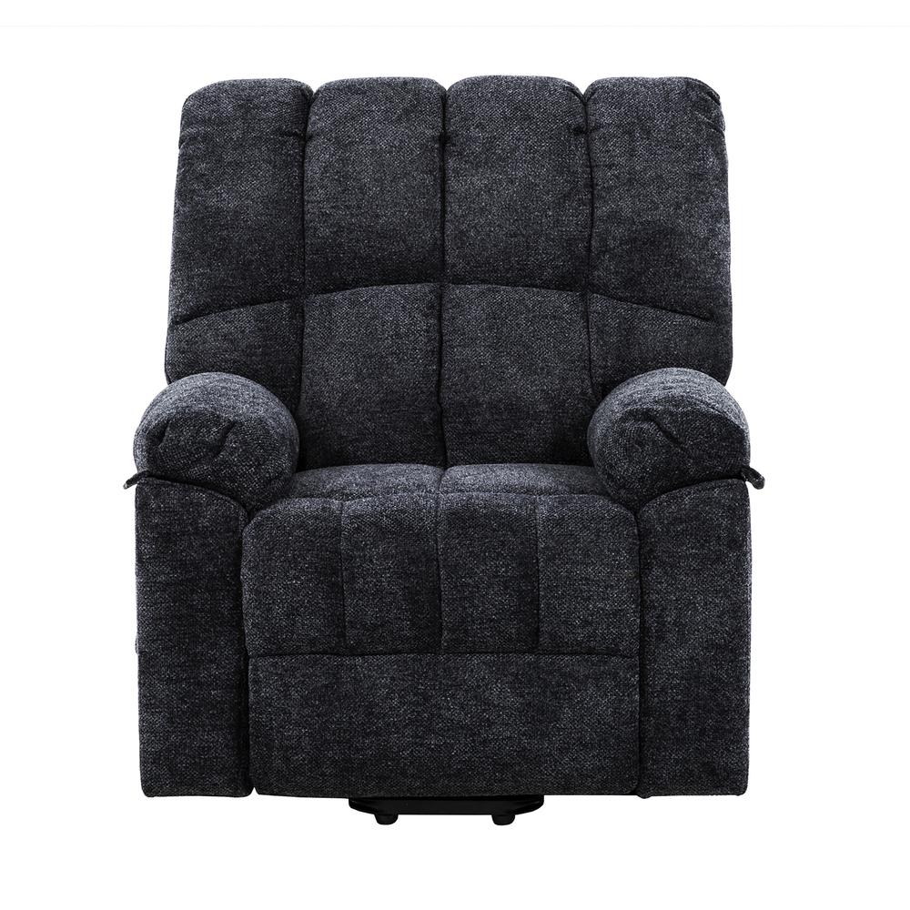 Circuit 36 in. Black Glider Recliner. Picture 1