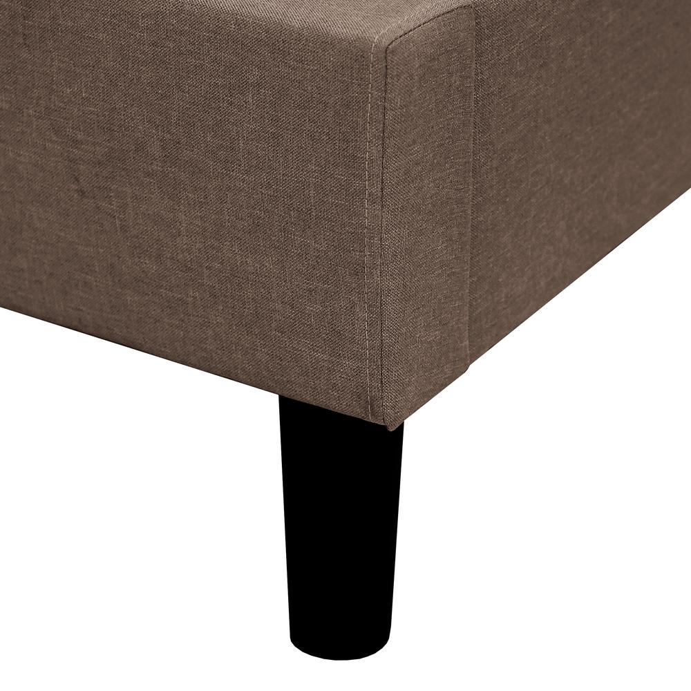 Vivi Full Brown Upholstered Tufted Platform Bed. Picture 3