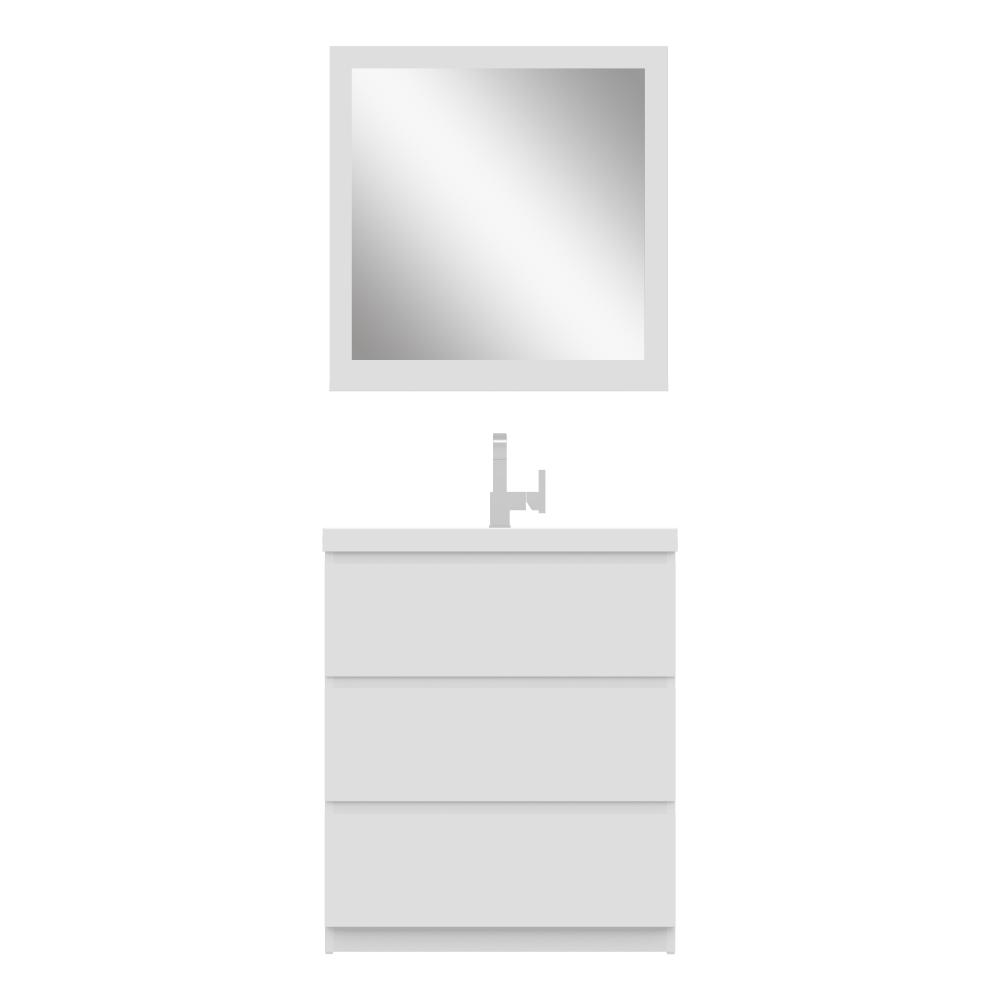 Paterno 30" Modern Freestanding Bathroom Vanity in White. Picture 1