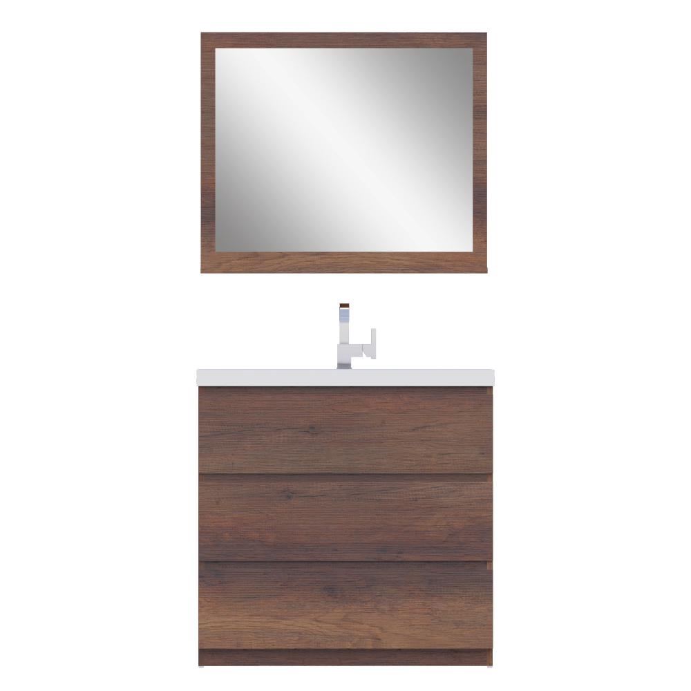 Paterno 36" Modern Freestanding Bathroom Vanity in Rosewood. Picture 1