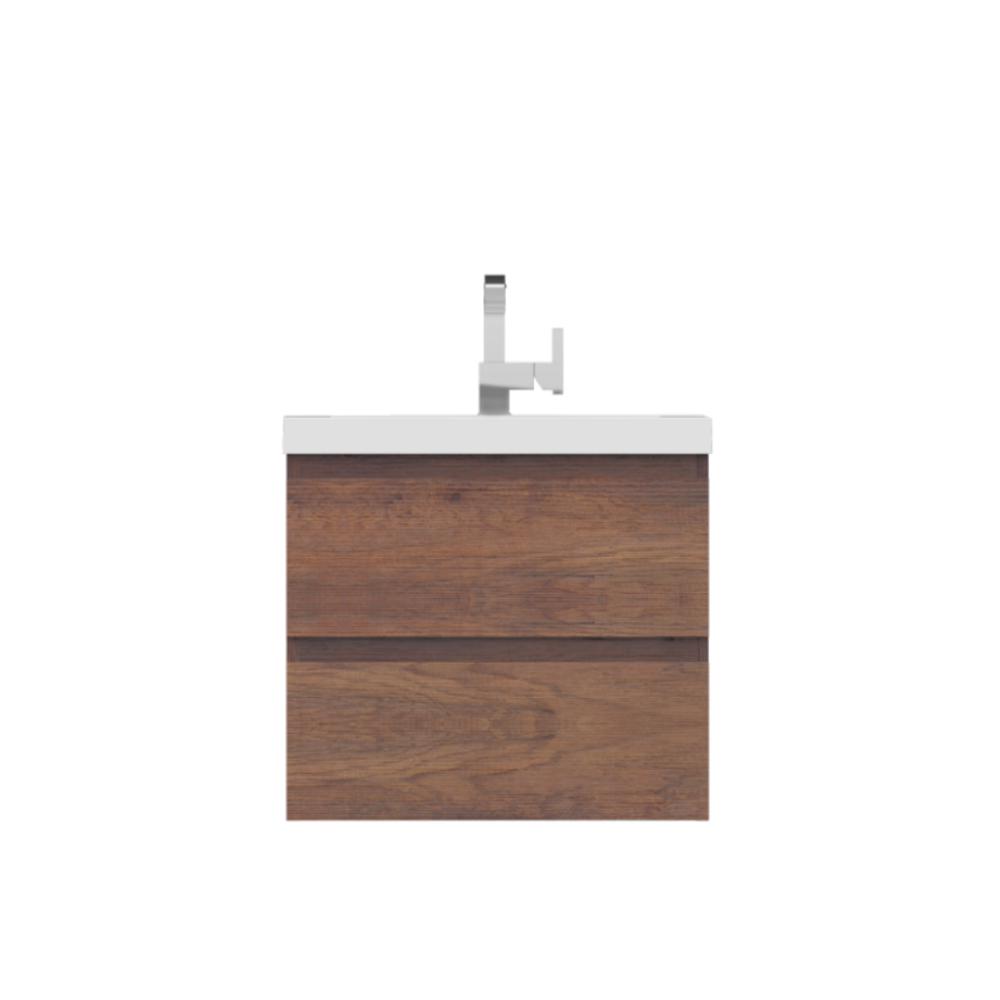 Paterno 24" Modern Wall Mounted Bathroom Vanity in Rosewood. Picture 1
