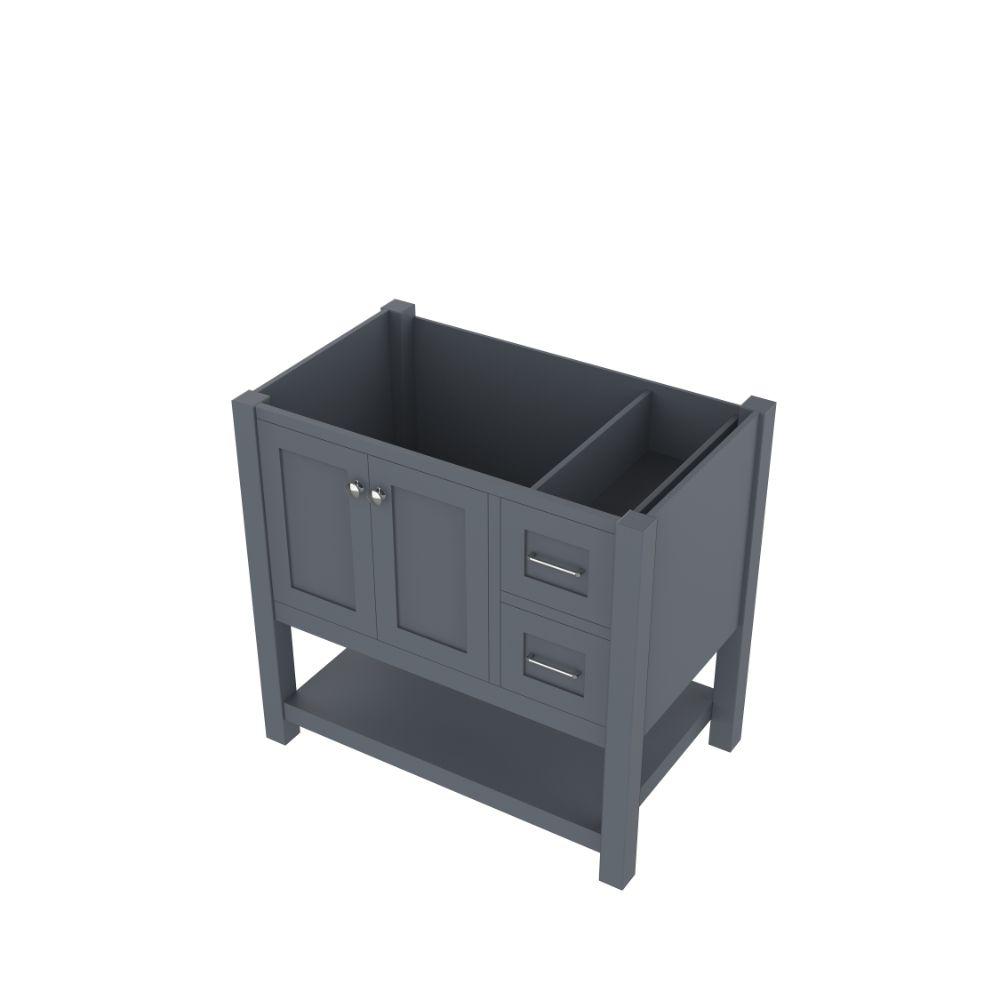 36" Vanity in GRAY with No Top. Picture 1