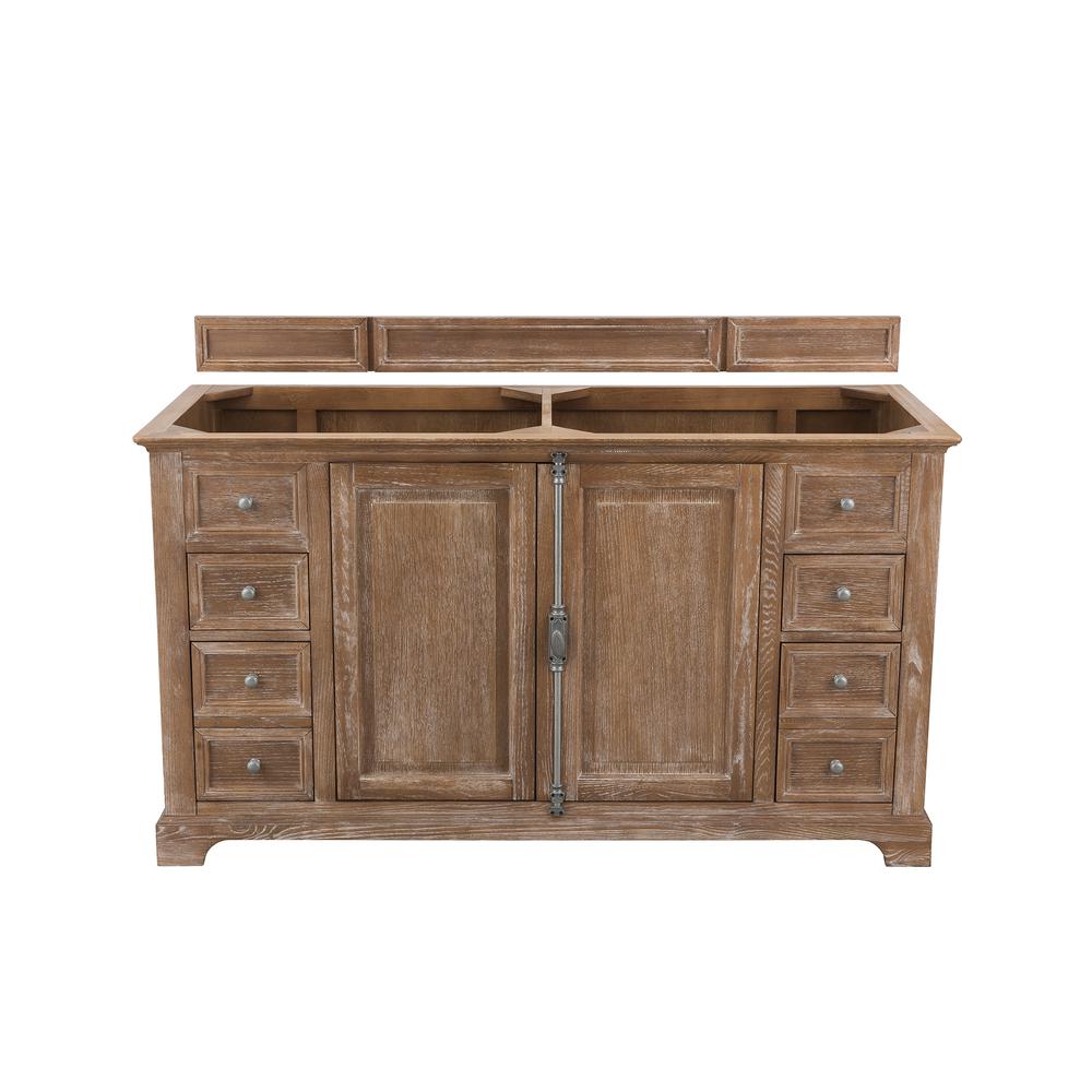 Providence 60" Double Vanity Cabinet, Driftwood. Picture 1
