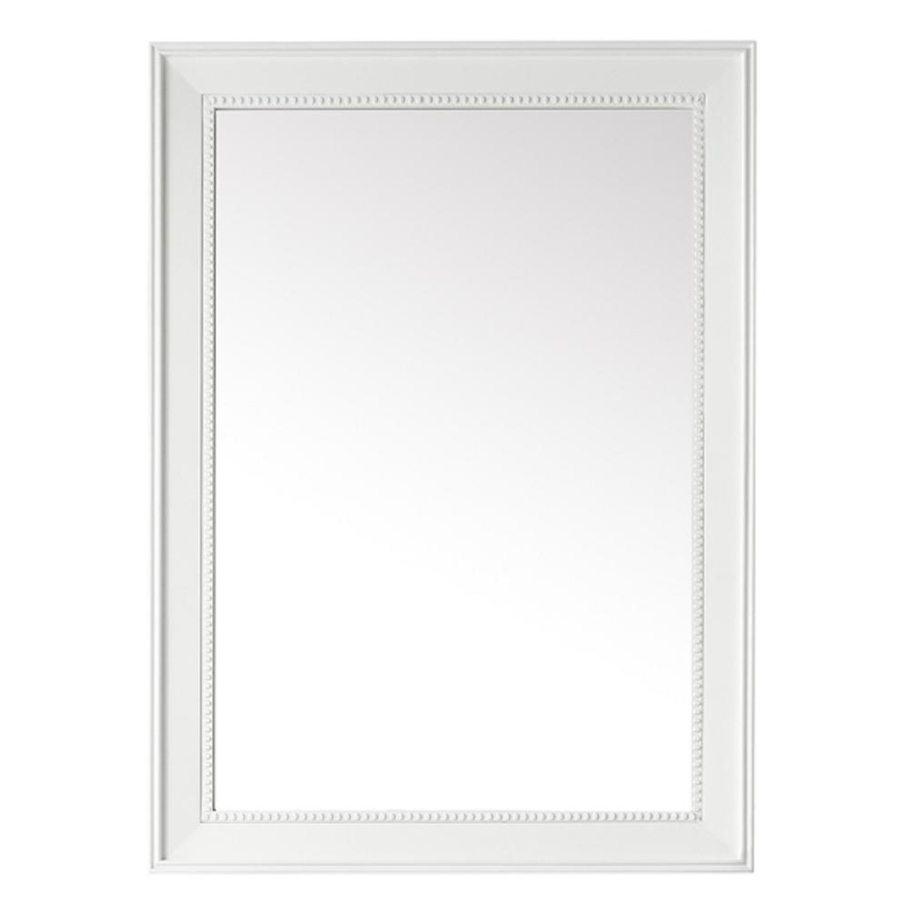 Bristol 29" Rectangular Mirror, Glossy White. Picture 1
