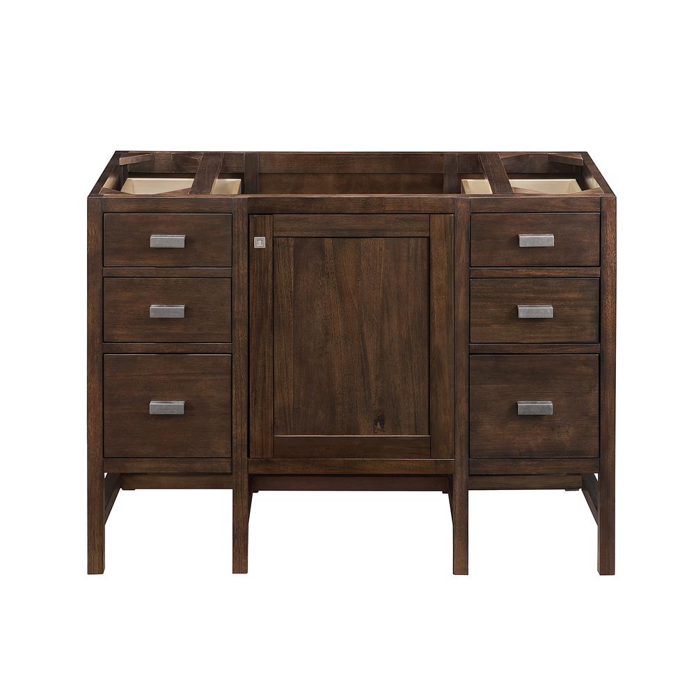 48" Single Vanity Cabinet, Mid Century Acacia, Quartz Top. Picture 5