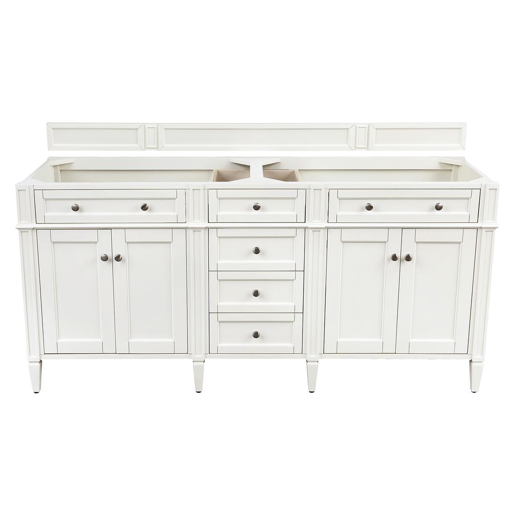 Brittany 72" Bright White Double Vanity. Picture 1