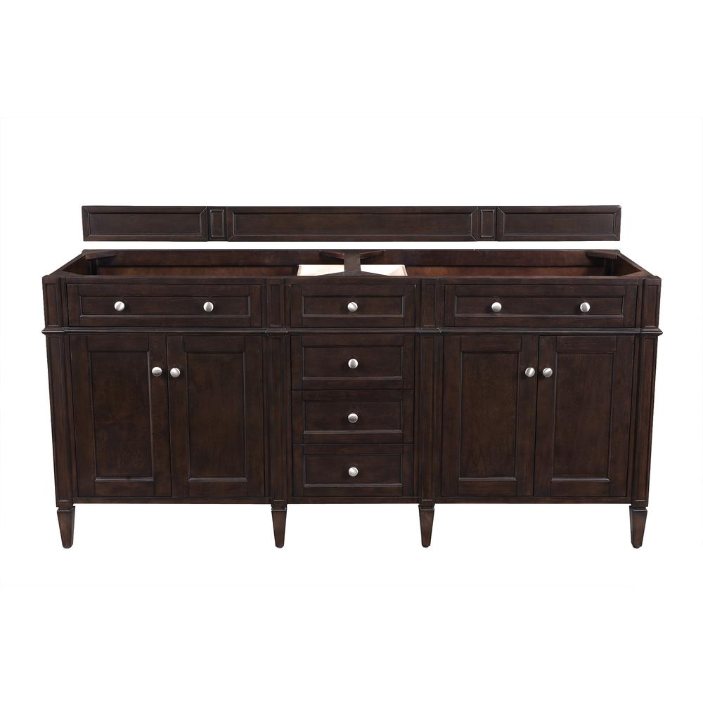 Brittany 72" Burnished Mahogany Double Vanity. Picture 1