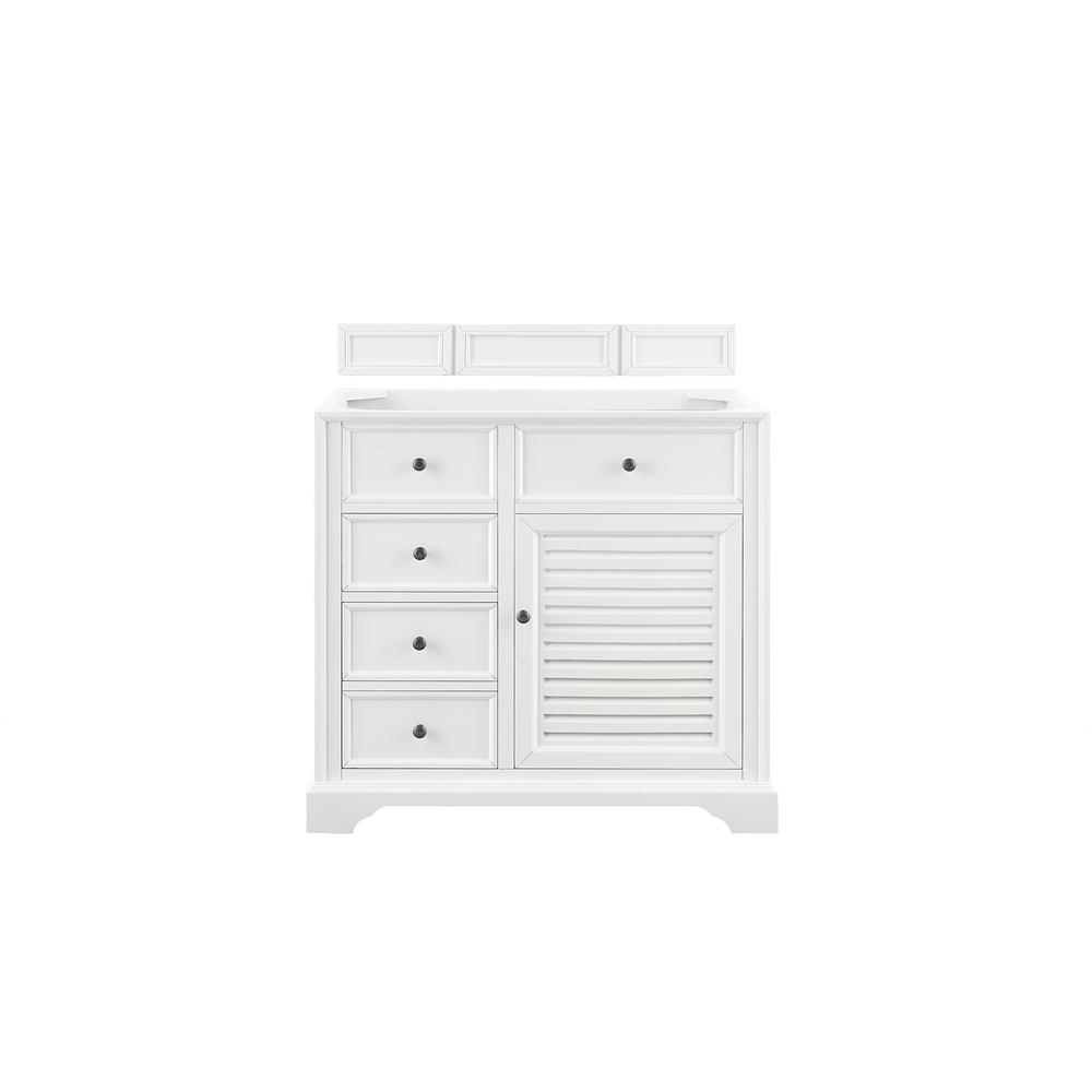 Savannah 36" Single Vanity Cabinet, Bright White. Picture 1