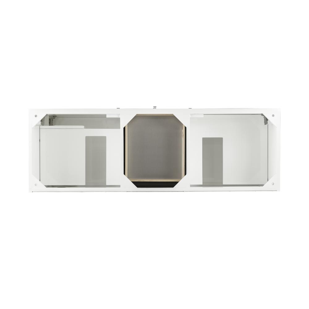 Linear 59" Double Vanity, Glossy White. Picture 2