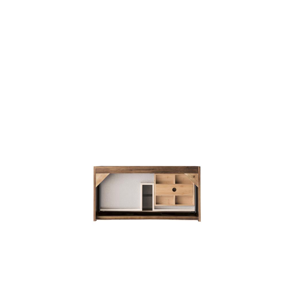 Milan 35.4" Single Vanity Cabinet, Mid Century Walnut. Picture 2