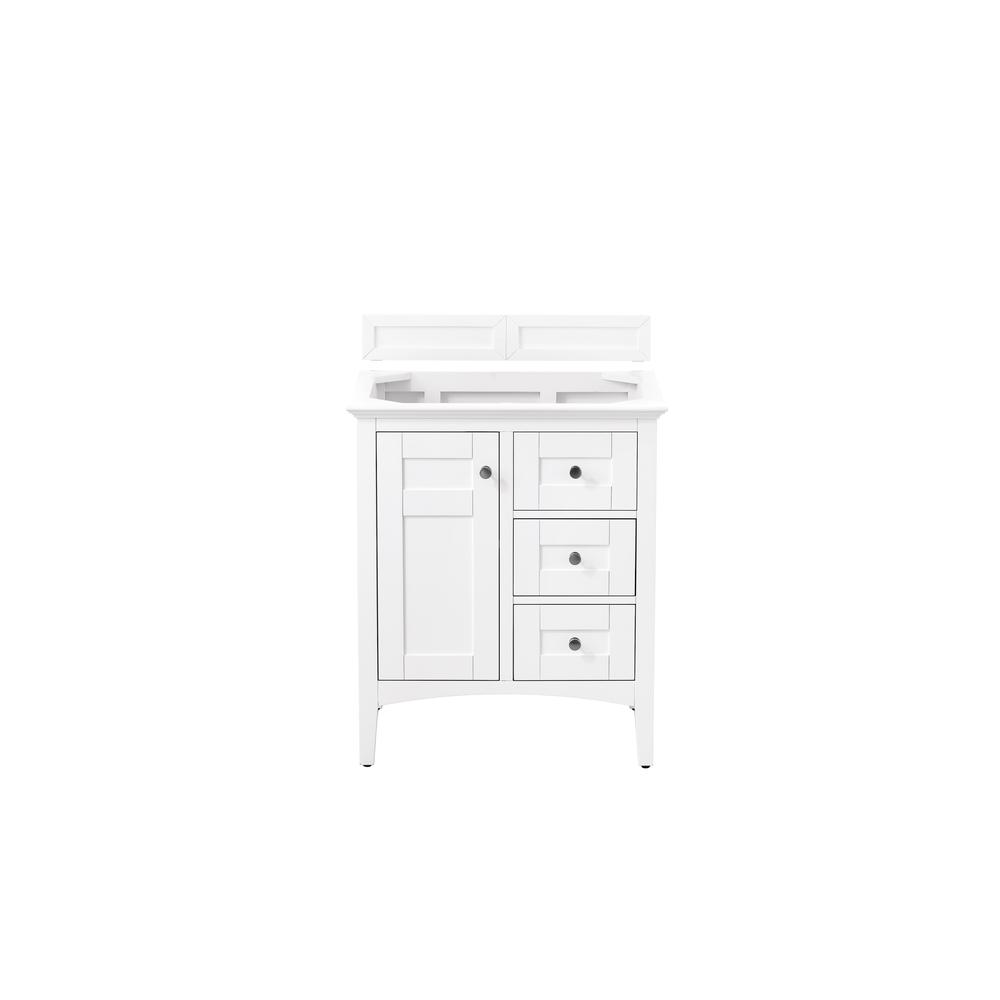 Palisades 30" Single Vanity, Bright White. Picture 1