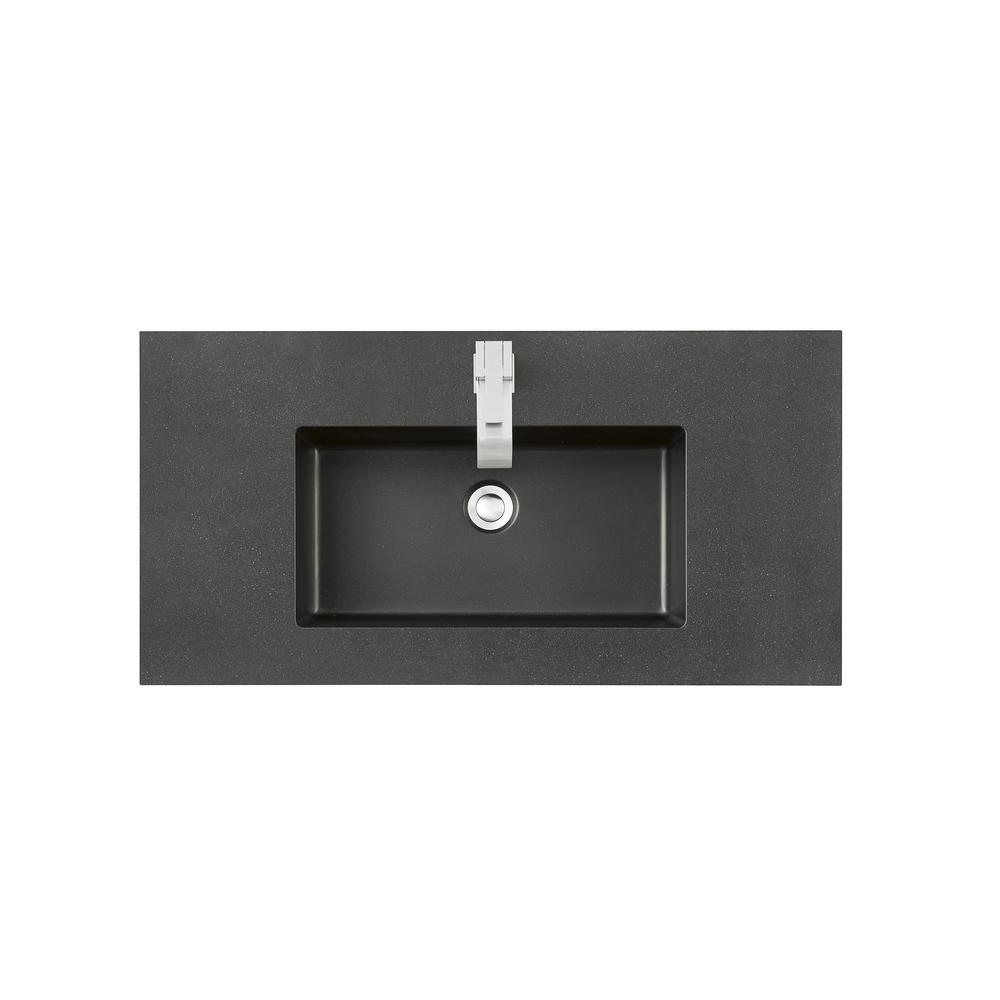 35.4" Single Sink Top, Charcoal Black. Picture 1