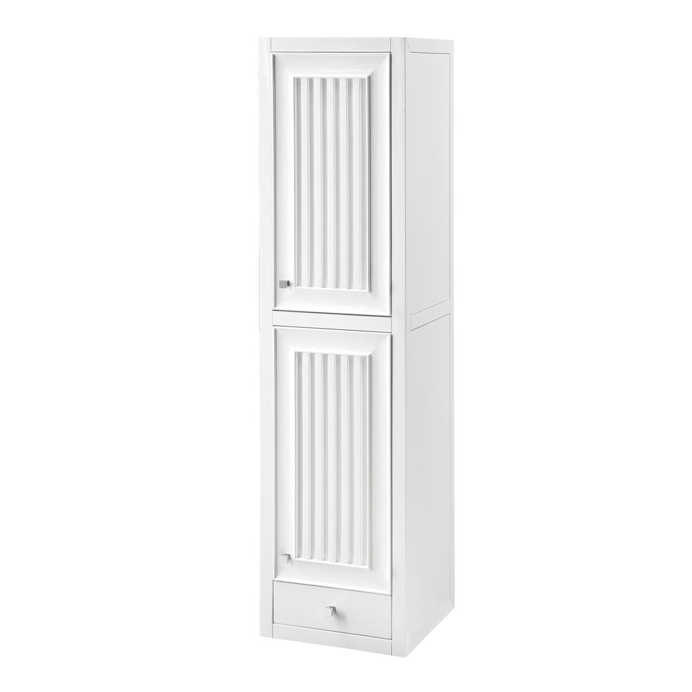 Athens 15"  Tower Hutch - Right, Glossy White. Picture 1