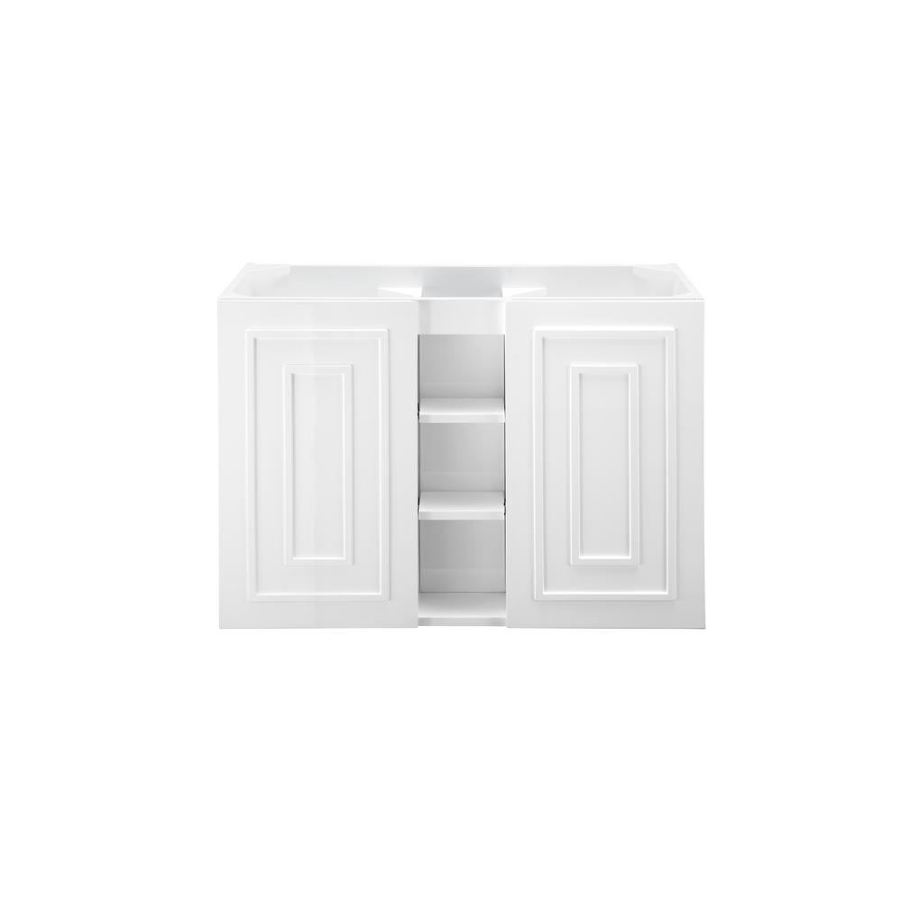 Alicante' 39.5" Single Vanity Cabinet, Glossy White. Picture 1