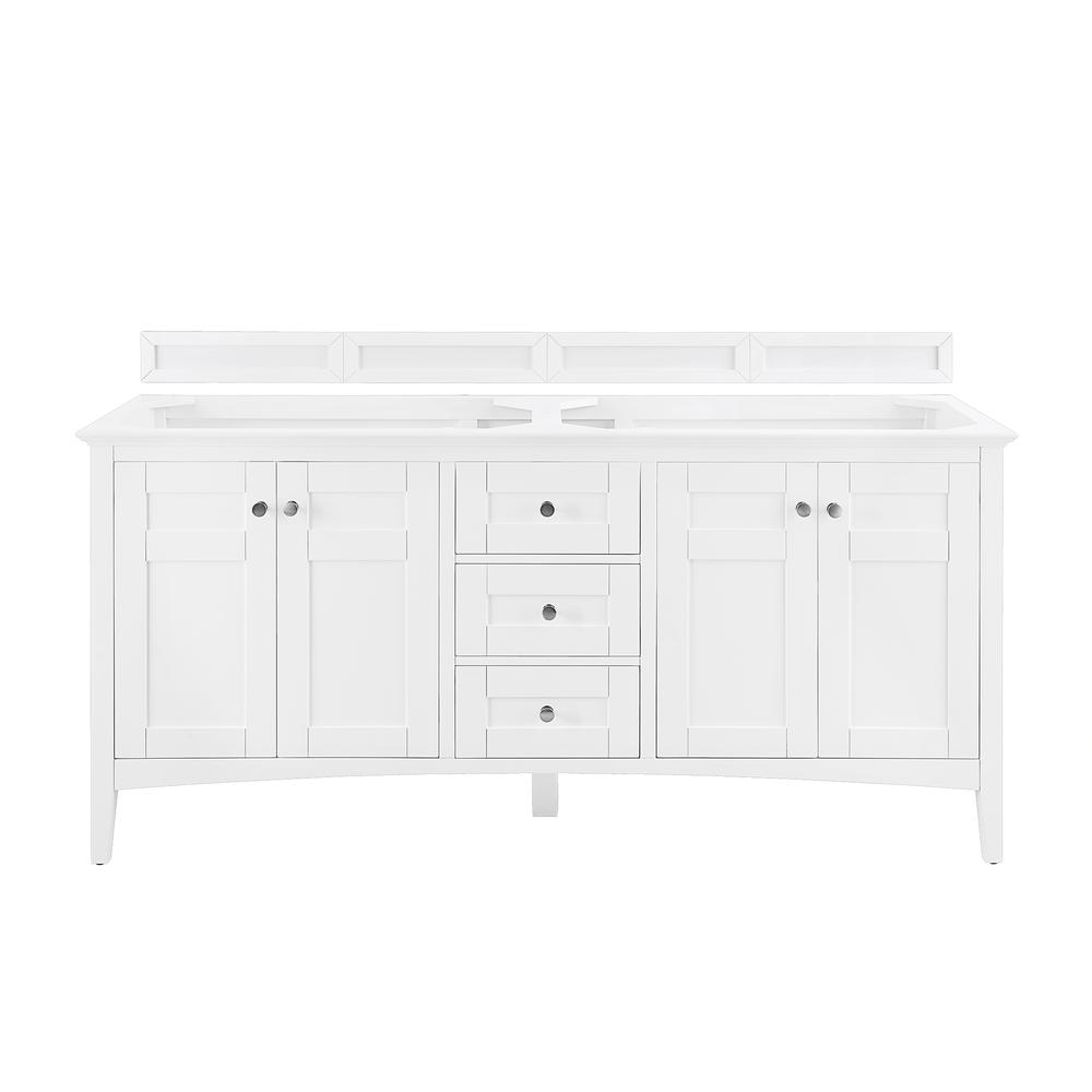Palisades 72" Double Vanity, Bright White. Picture 1