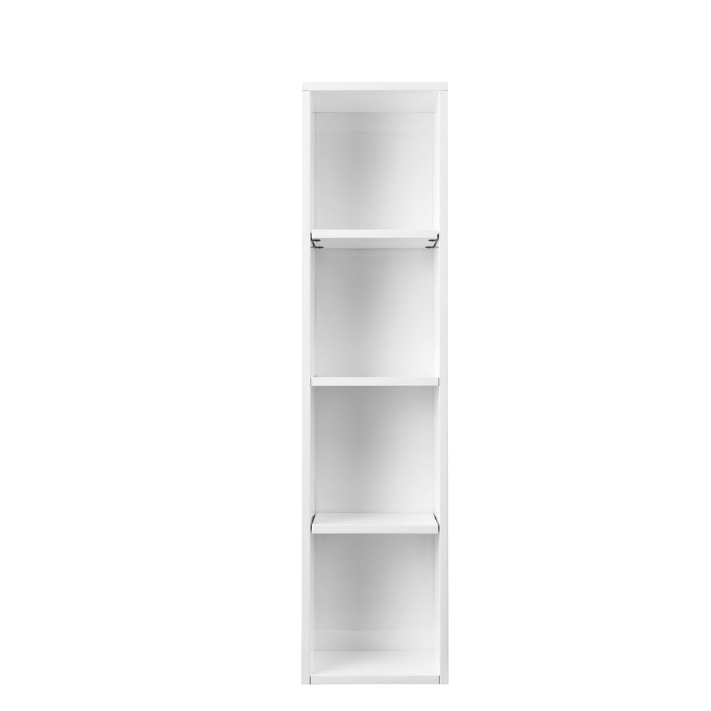 Milan 12" Storage Cabinet (Tall), Glossy White. Picture 1