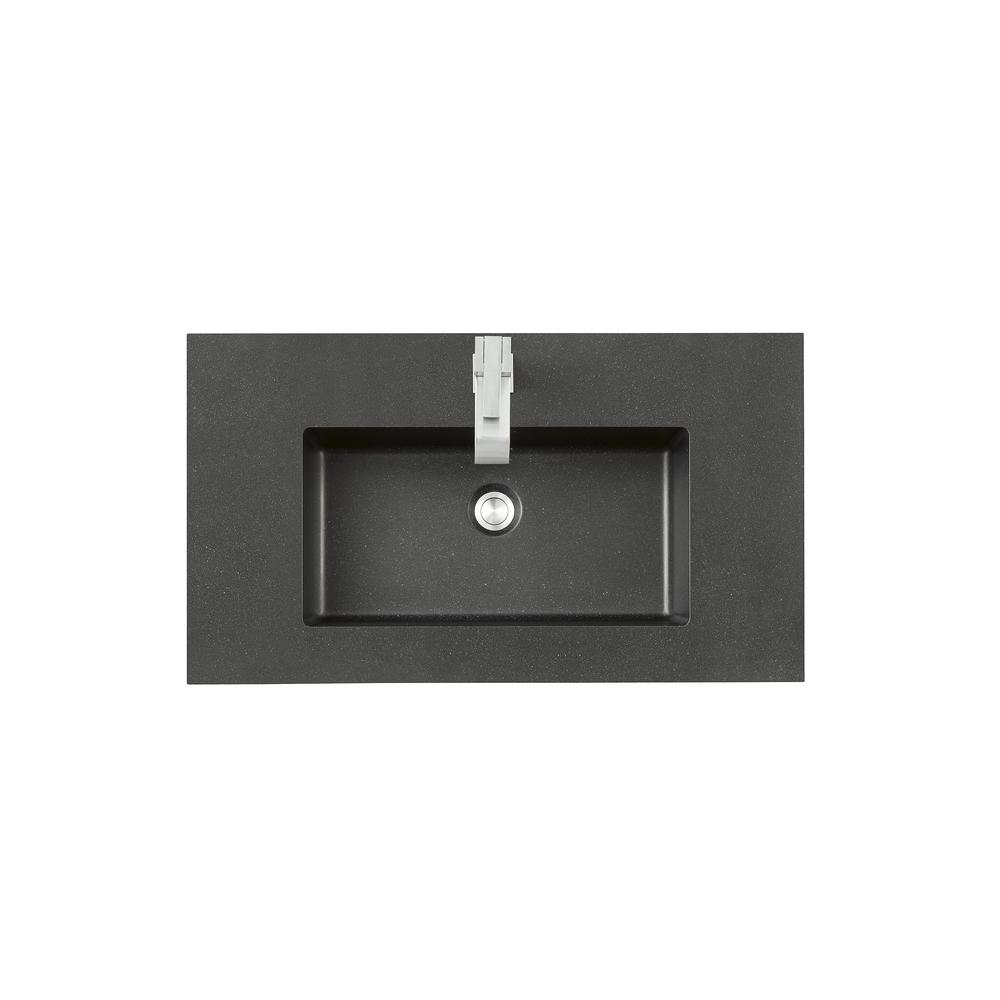31.5" Single Sink Top, Charcoal Black. Picture 1