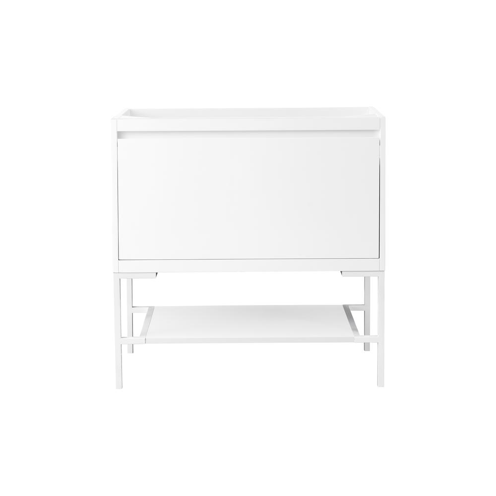 Milan 35.4" Single Vanity Cabinet, Glossy White. Picture 1