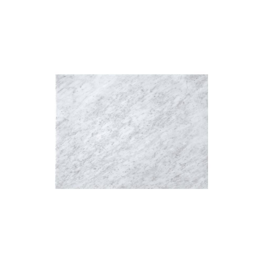 30" Linen Top, 3 CM Carrara Marble, No Holes. Picture 1