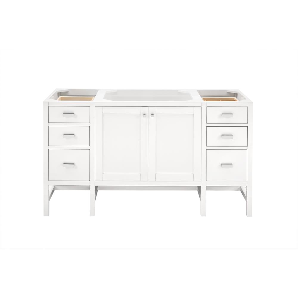 Addison 60" Single Vanity Cabinet , Glossy White. Picture 1
