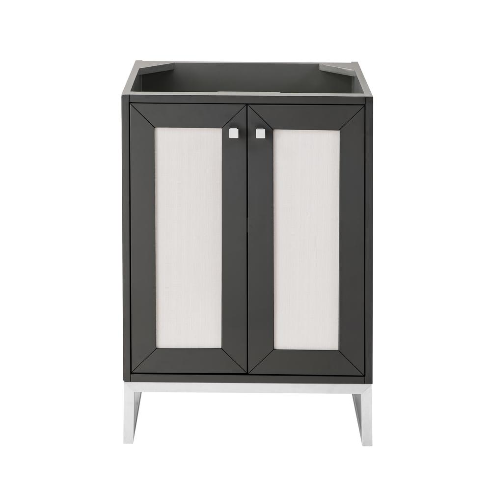 Chianti 24" Single Vanity Cabinet, Mineral Grey, Brushed Nickel. Picture 2