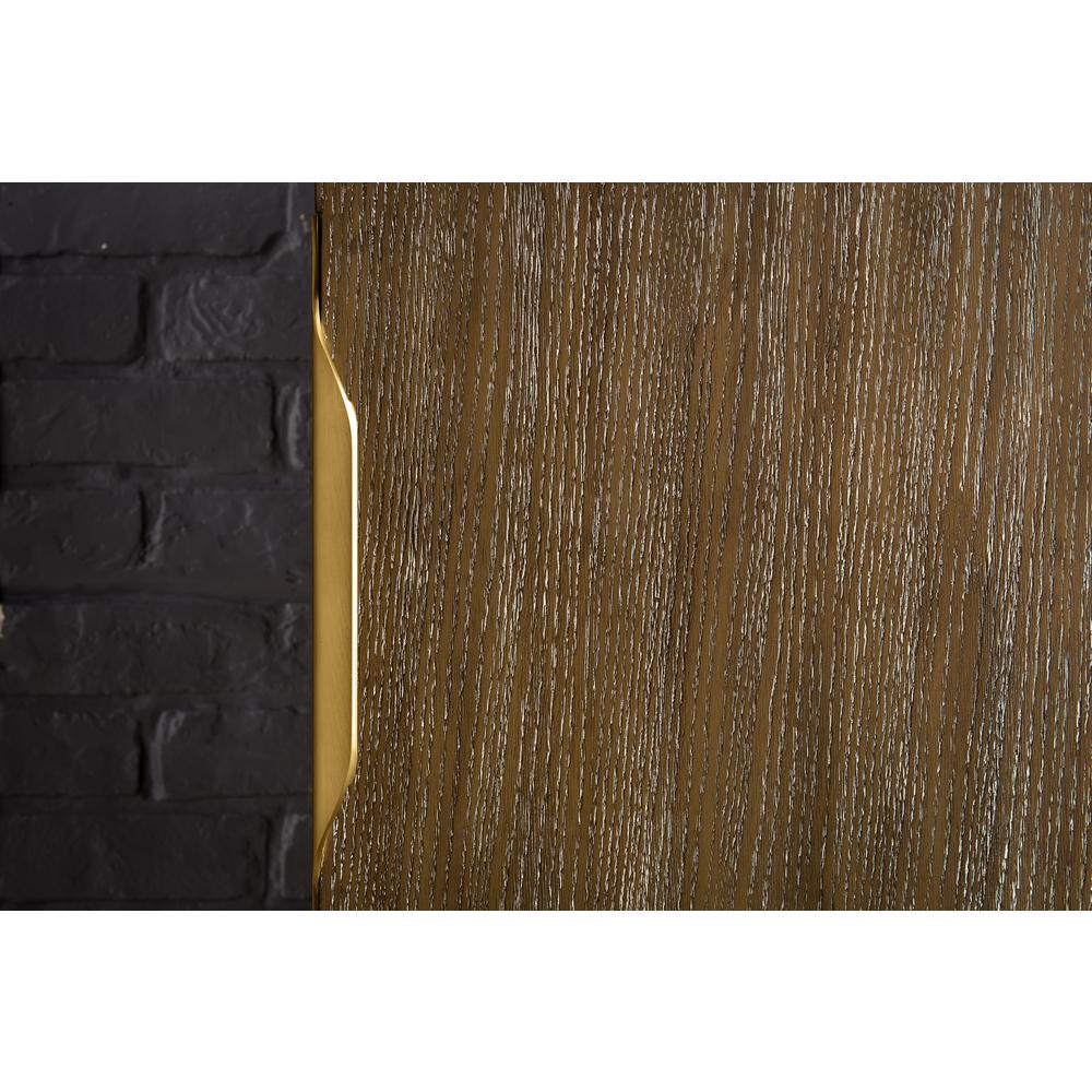 24" Single Vanity, Latte Oak, Radiant Gold w/ White Glossy Composite Countertop. Picture 8