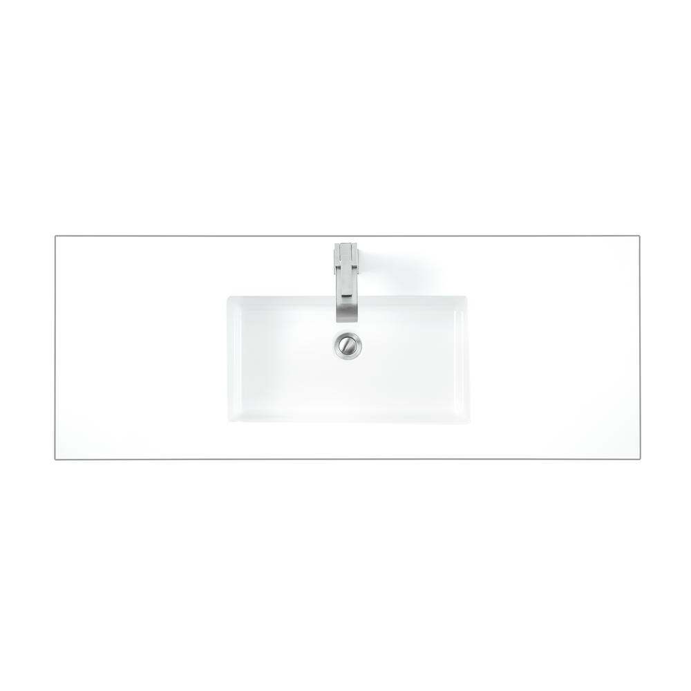 47.3" Single Sink Top, Glossy White. Picture 1