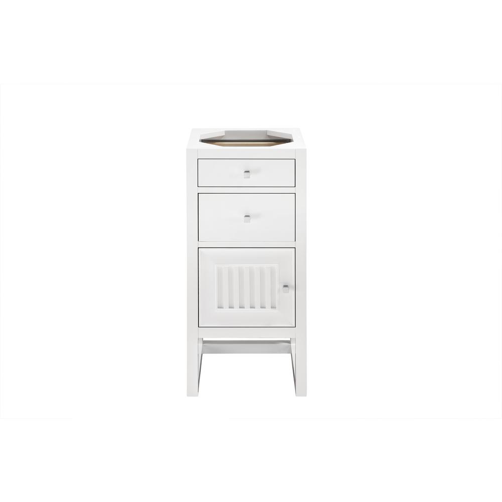 Athens 15" Cabinet w/ Drawers & Door, Glossy White. Picture 1