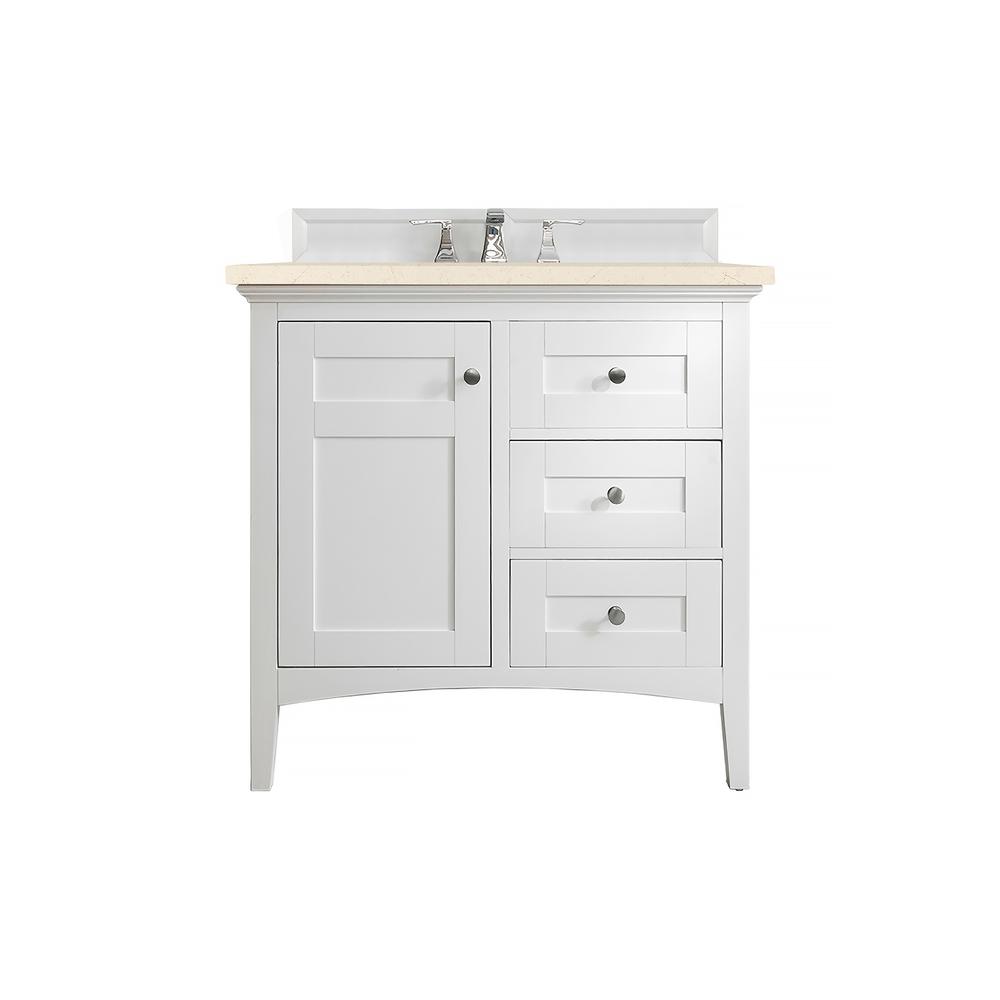 Palisades 36" Single Vanity, Bright White. Picture 1
