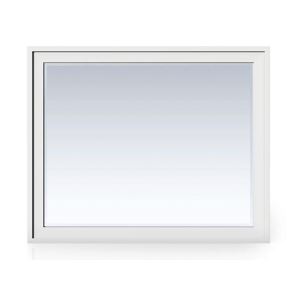 Addison 48" Rectangular Mirror, Glossy White. Picture 1