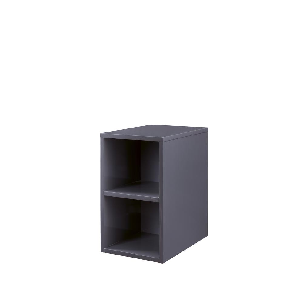 Milan 12" Storage Cabinet (Short), Modern Grey Glossy. Picture 3